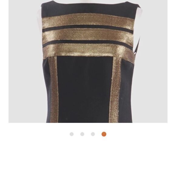 TORY Burch Black & Gold Simca Dress - Picture 12 of 12